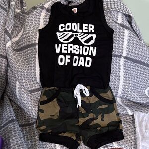 Black and Camouflage Kids Matching Set